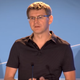 Michael Antonov during a 2014 presentation about developing the Oculus.